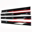 Universal Car Side Skirts - Gloss Black & Red - 2