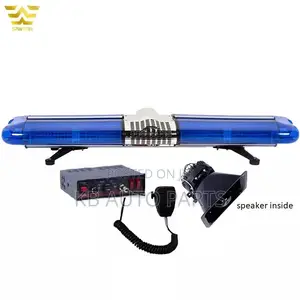 Emergency Blue/Red Flashing LED Bar with Horn & Siren