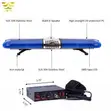 Emergency Blue/Red Flashing LED Bar with Horn & Siren - 2
