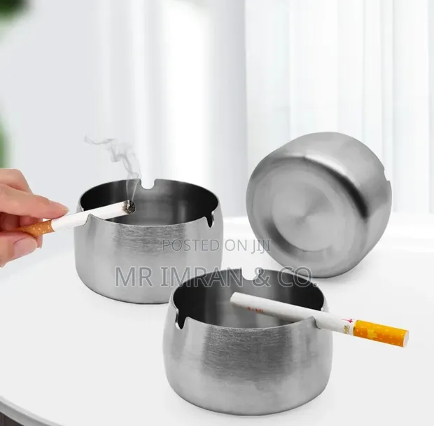 Windproof Stainless Steel Ashtray - 1