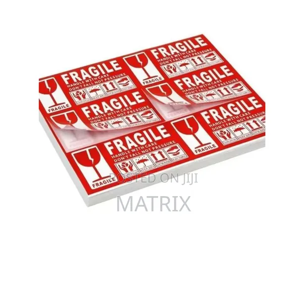 Fragile Warning Label Stickers (6pcs) - 1