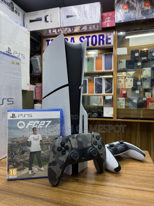 UK Used PS5 Slim Console with Two Controllers - 1