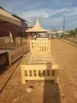 Barcode Bed 3x6 - Natural Musambya Wood - 2