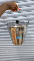 10 Litre Stainless Steel Bucket with Cover - 2
