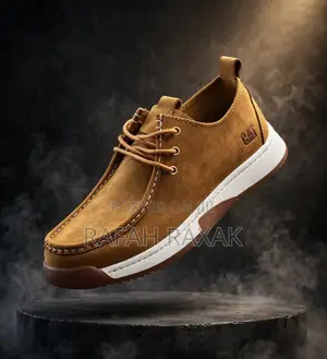 Men's Classic Light Brown Caterpillar Premium Leather Casual Shoes