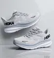 Original Grey Hoka One One Clifton 9 Running Sneakers - 2