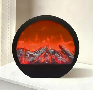 Portable Round LED Fireplace