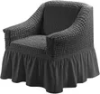 1 Seater Sofa Cover - Dark Grey - 1