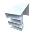 4-Foot White Office Table - 1