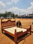 Barcode Bed 5x6 - Musambya Wood - 1