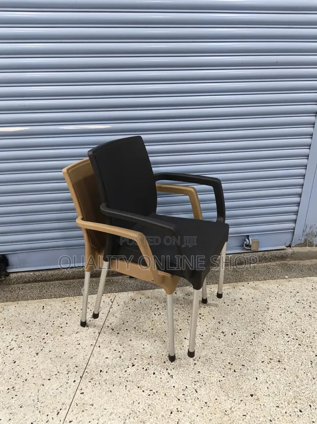 Zenith Dining Plastic Chairs (Black) - 1