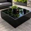 Trustmart Luxurious Centre Table - Black Glass Top - 1