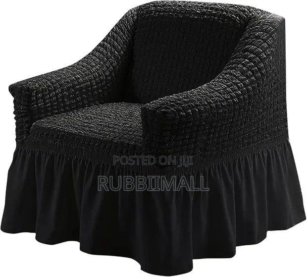 1 Seater Sofa Cover - Black - 1