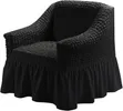 1 Seater Sofa Cover - Black - 1