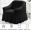 1 Seater Sofa Cover - Black - 2