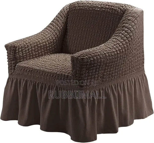 1 Seater Sofa Cover - Coffee Brown - 1