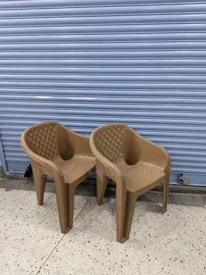 Stackable Outdoor Plastic Chairs - Brown