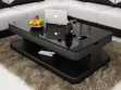 Rectangular Coffee Table with Storage - Modern Black & White - 2