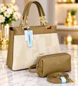 Chrisbella Luxury 2-in-1 Handbags and Matching Pouch Set - 1