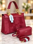 Chrisbella Luxury 2-in-1 Handbags and Matching Pouch Set - 3