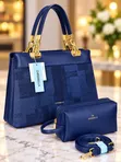 Chrisbella Luxury 2-in-1 Handbags and Matching Pouch Set - 5