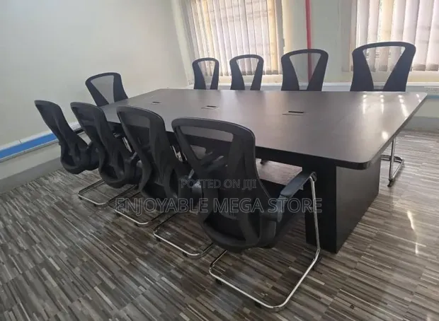 Brand New Meeting Boardroom Table and 10 Chairs - 1