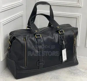 Aldo Leather Duffle Travel Bag - Black