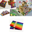 [100 Count] 6-Inch Colored Jumbo Popsicle Sticks for Crafts - 1