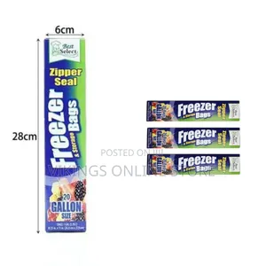 Best Select Zipper Seal Freezer & Storage Bags (Gallon Size, 20 Count)