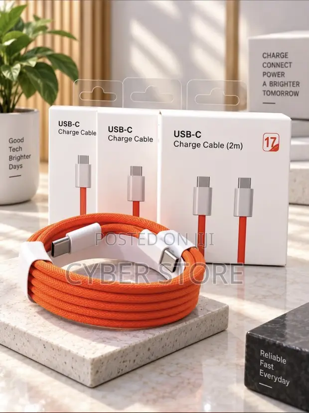 60W Nylon-Braided USB-C to USB-C Cable - 1