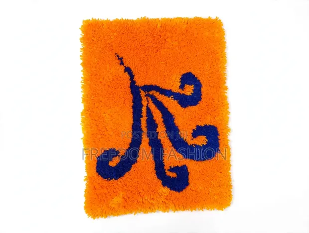 Yellow and Blue Cartoon Door Mat - 1