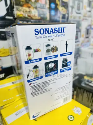 Sonashi SB-197 Heavy Duty Electric Blender & Spice Grinder 2-in-1