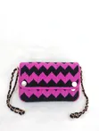 Handmade Crochet Crossbody Bag - Bronze - 1