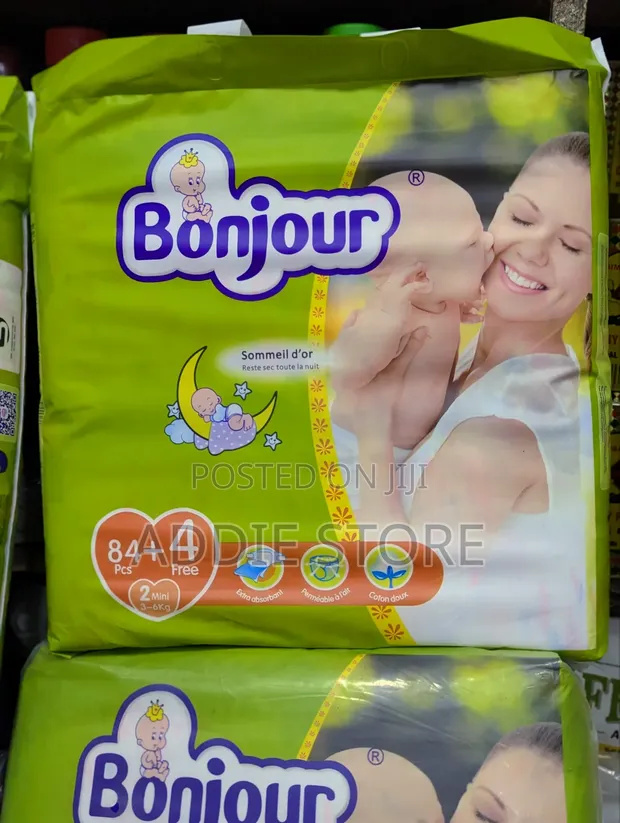 Bonjour Baby Diapers (Size 2/Newborn) - 1