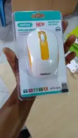 Aerbes 1200 DPI Wireless Optical Mouse - White & Yellow - 1