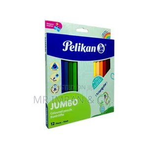 Pelikan Jumbo Triangular Colored Pencils (12 Pieces)