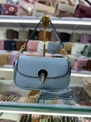 Alba Handbags - Women's Blue Textured Leather Handbag