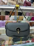 Alba Handbags - Women's Blue Textured Leather Handbag - 3