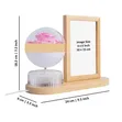 LED Photo Frame Lamp with Illuminated Flower Globe - 3
