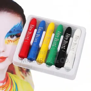 Afk Cosmetics Water-Soluble Face and Body Painting Crayon Set (6 Colors)