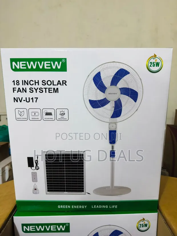 18" Solar Standing Fan System - 25W - 1