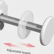 Pressure Fit Safety Gate - White Metal - 3