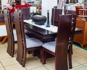 Hardwood Modern Dining Set - 6 Seater