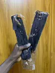 Fluffy Faux-Leather Wrist Cuffs - 1