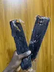 Fluffy Faux-Leather Wrist Cuffs - 3