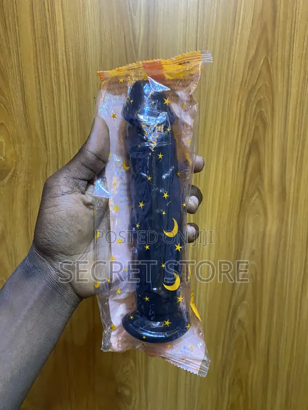 Black Silicone Dildo with Suction Cup Base - 1