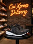 Hoka Clifton 9 Running Shoes - Black / Rose Gold - 2