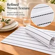 Woven PVC/Vinyl Kitchen & Dining Table Mats (White) - 2
