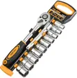 Tolsen 12-Piece 1/2" Socket Set with Ratchet Handle - 1