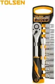 Tolsen 12-Piece 1/2" Socket Set with Ratchet Handle - 2
